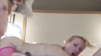 Bombshell milf Boned While Watching Daughter Rides Mature Men Penis