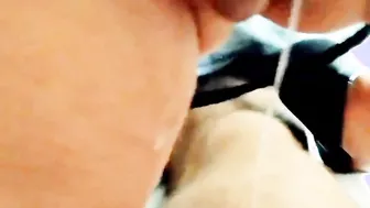 Is this how you like it? Bombshell ex-wife surprises hubby w leaking cumshot snatch after hotel party