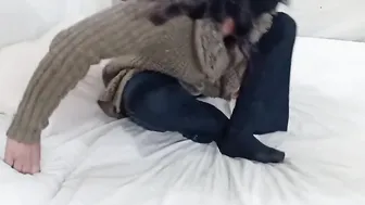 Happy New Year and Happy Christmas fucking with round butts Crazy Hot lover inside cowgirl style