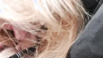 blown into the vehicle after gets cum into her mouth