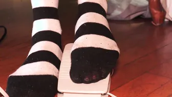 Pedal Pump Bondage While Sewing