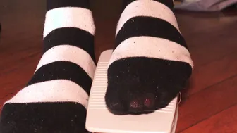 Pedal Pump Bondage While Sewing