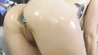 Oiled and Plugged BOOTY