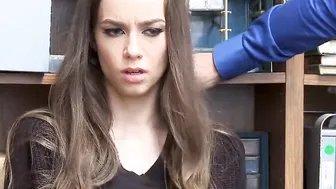 Crying porn video – Thief Blackmailed by Mall Officer at The Back Office