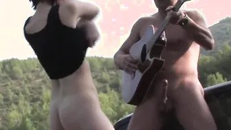 Dark Haired After having fun the guitar she had anal sex with