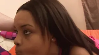 Inked Izces divine black skin masturbates and blows penis