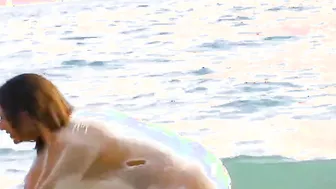 Dark Haired offer a bj and fucks rough by the sea