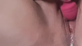 Tight twat teenagers vibrating clitoris until her snatch squirts and creams with orgasms