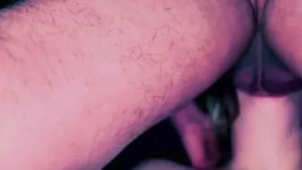 Blonde gags on penis and takes it into the booty