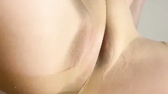 This tights soaked by my snatch juice. Turned On bimbos jizzes into tights