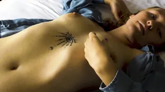 Young Blonde Mom Massage Herself During Fantasy Orgasm