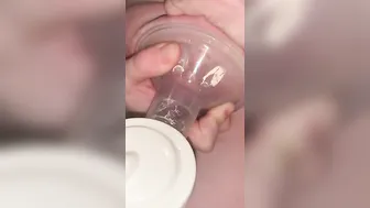 Pregnant breeding milking her huge large lactating hooters with her breast pump