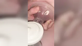 Pregnant breeding milking her huge large lactating hooters with her breast pump