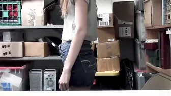 Beauty Thin Small Barely Legal Pure Ava Parker Caught Shoplifting Has First Time Sex With Security Guard For No Cops