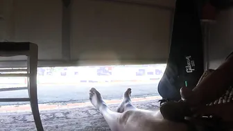 Ignoring my Devils Pedicure Into Garage While on Phone