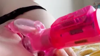 Clitoris vibrating rotating beads and anal stimulator