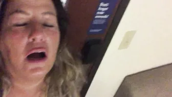Cheating white wifey DejaBlueX records herself groaning while I eat her snatch and strokes her huge boobs