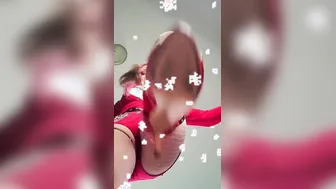 MERRY Christmas Xmas Goddess Santas Helper point of view Face Stomp Trample w/ Red Heels  Female Domination Facesittng