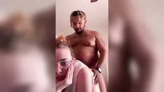 Big Tit Hot takes it from the back then on her face