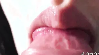 EXTREMELY CLOSE UP FELLATIO NOISY SUCKING OFF ASMR SOUNDS  GIGANTIC THROBBING CREAMPIE INTO MOUTH