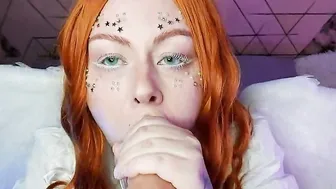 Xmas angel blows huge penis and boned her tight cunt