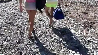 StepBrother pounded stepsister on a walk inside the woods