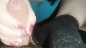 toejob with my step-daughter inside sport socks cum on foot