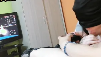 Cum69mask porn video – I gives my BF oral sex while he plays NFS and jizzes inside my mouth - gaming and cum into