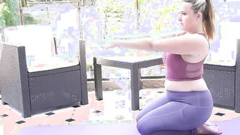 Busty Blonde Milf porn video – AuntJudys - Hottie Blonde BBW milf Charlie Raes Goddess Yoga Workout
