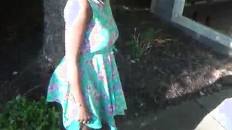 Horny Spinner Sheisnovember Crawling In The Middle Of The Street For Attention Wiggling Her Fatass Cheeks Inside Short mini Dress
