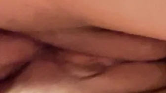 First time anal jizzed close up