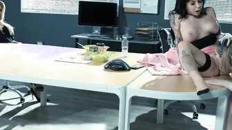 ADULT TIME - Aliya Brynn Ate Out Joanna Angels Twat Into Front Of Her cougar Boss
