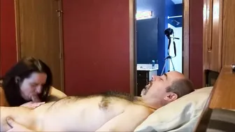 George Lays back while Missy Licks his Nuts and Blows his Uncut