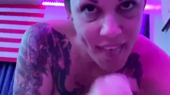He jizzes all over my face from a oral sex and I drink