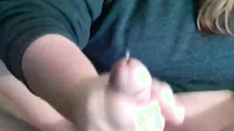 BBW bimbo blows my thick penis