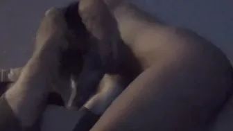 Chubby skank getting chocked by daddy