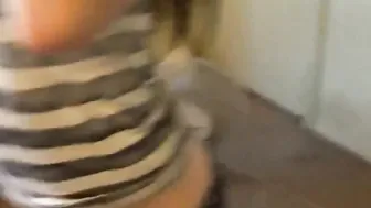 Slutty dark hair 19 yo blows dick