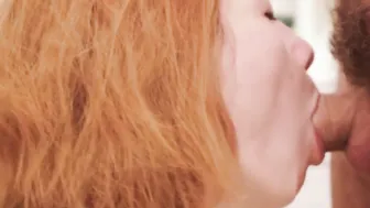 Slim ginger mistress getting banged into the bathtub