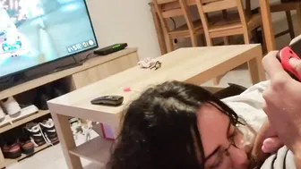 Blown my stepbros dick while he was having fun NINTENDO SWITCH