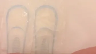Young Adult Teenagers sluts Pees onto 2 Pads Wets the Bath Tub with Piss