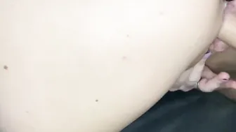 finished into my fiance but she did not notice and then had to finish again the booty