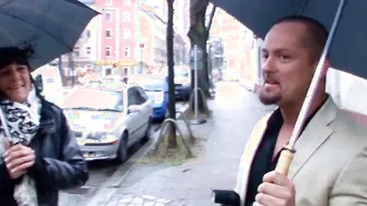 German cougar into Leather Pants Pickup and Plowed on Street
