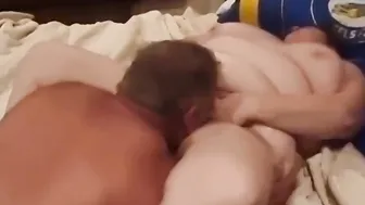 Bbw squealing orgasim banged and eats her cum cumshot