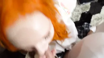 A super neighbors consoled a redheaded Hot who misses her hubby