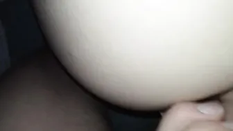 Red lingerie and creampied twat