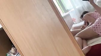 Turned On Stepsister Give a Close-up Fellatio pov