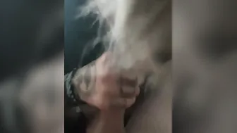 Gets jerked off on Hangover by lover (Groaning) Full Version with GIGANTIC JIZZED