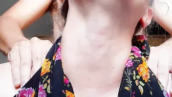 neck grind gigantic female adams apple