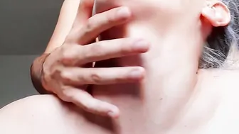 neck grind gigantic female adams apple