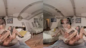 Xmas Three-Way With Big Boobed Babes April Olsen and Kay Yummy VR Porn
